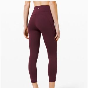 Invigorate High Rise Tight 25” Cassis-Maroon Color